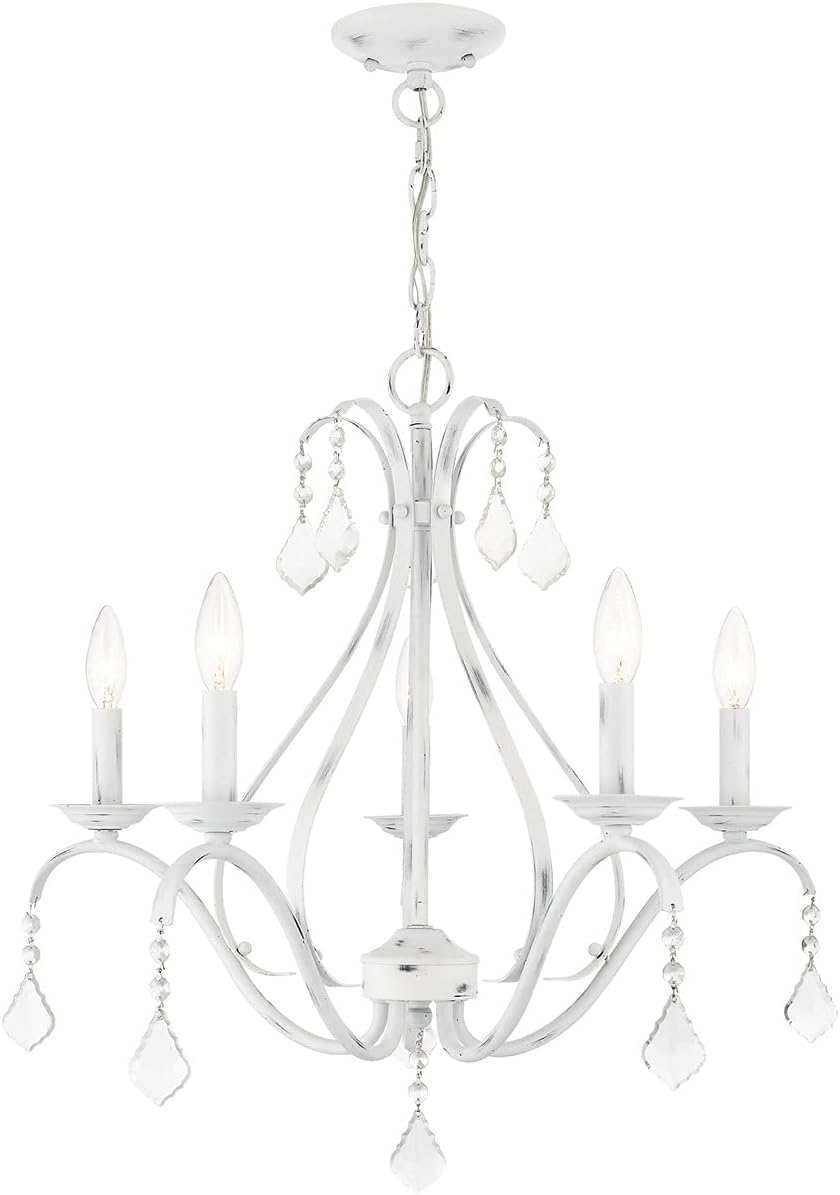 Lighting 40845-60 5 Light Antique White Chandelier