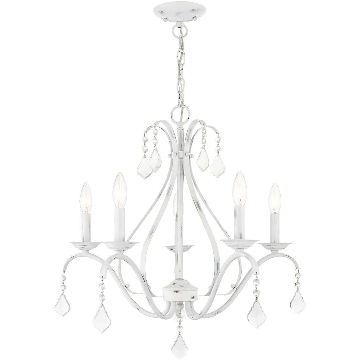 Lighting 40845-60 5 Light Antique White Chandelier