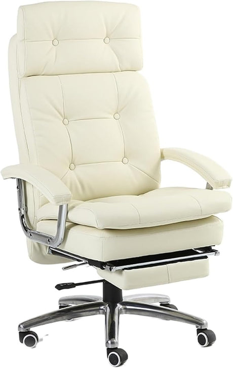 Ergonomic Office Chair, Sedentary Comfortable Cow Leather Executive Chair Boss Chairs