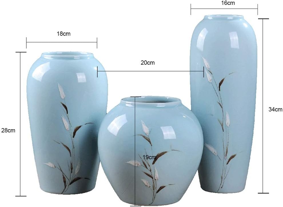 Dried Flower Vase Set Ceramic Ornaments Living Room Flower Arrangement Simple