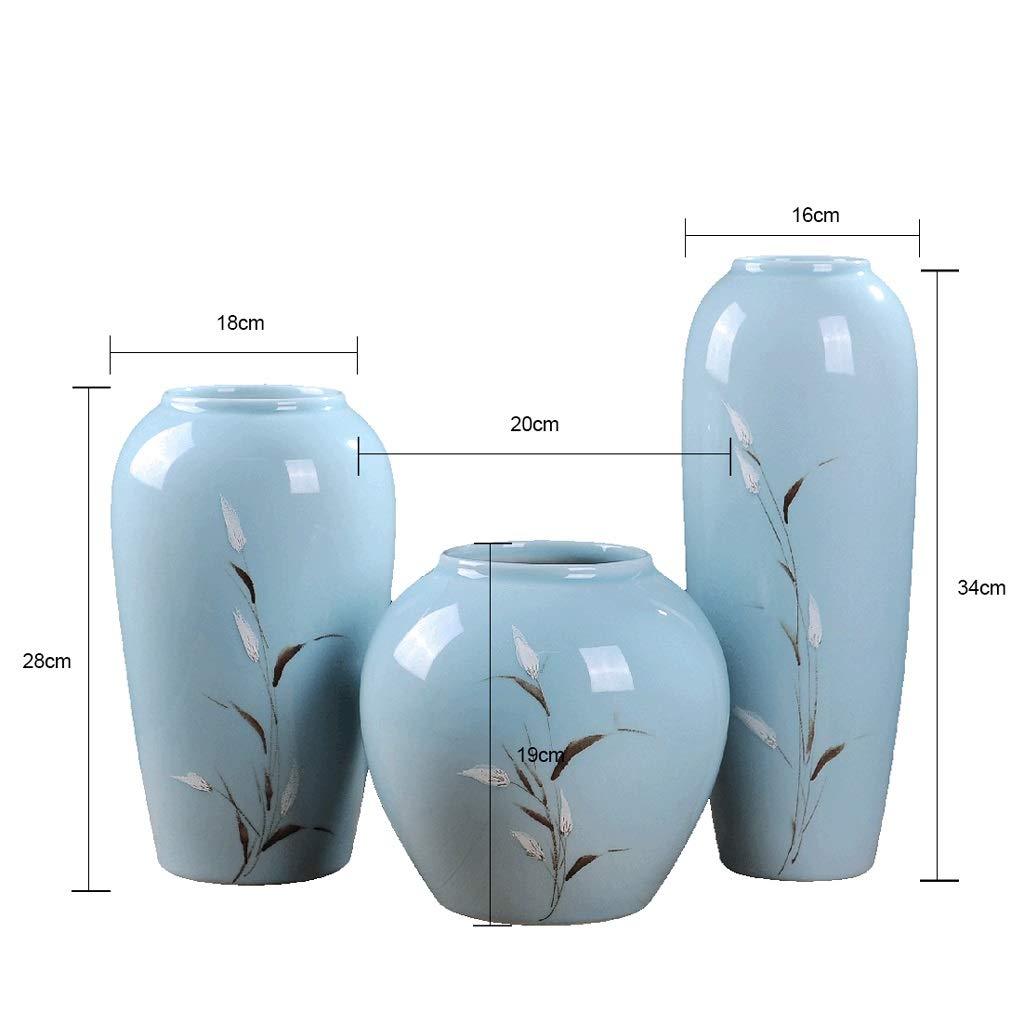 Dried Flower Vase Set Ceramic Ornaments Living Room Flower Arrangement Simple