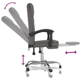 Reclining Office Chair Gray Faux Leather (15.15 KG/33.33 LBS)