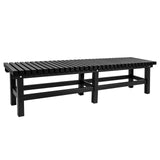 70 Inches Aluminum Outdoor Weatherproof Bench Backless, 550 LBS Bearing Capacity