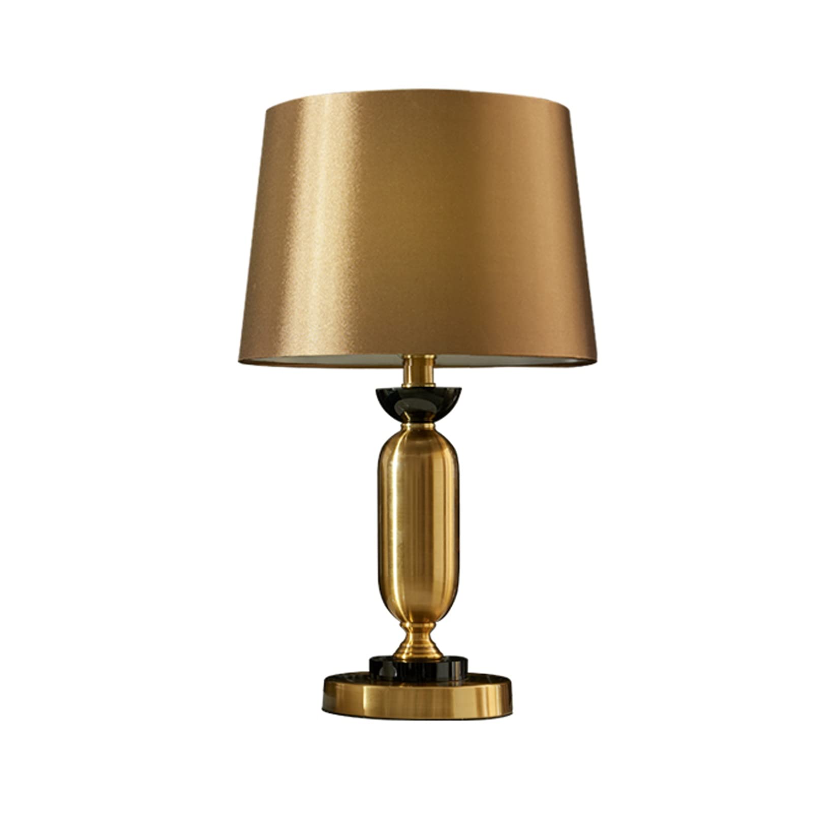 Modern Table Lamps Electroplated Iron Bedside Fabric Lampshade Simplicity Nightstand