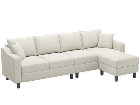 Velvet Convertible Sectional Sofa L Shaped Couch Reversible Sectional Sofa