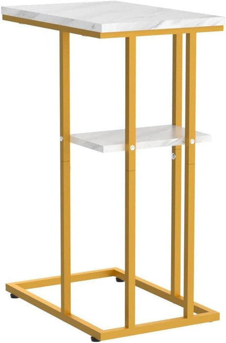 C Table End Table Set of 2, Side Tables Living Room, C Shaped Side Table