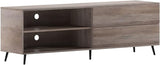 Nelson Mid Century Modern TV Stand for up to 60" TV's - Black Finish - 65" Wide