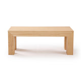 Modern Rectangular Coffee Table, Solid Wood, 40 Inch, Rectangle Coffee Table