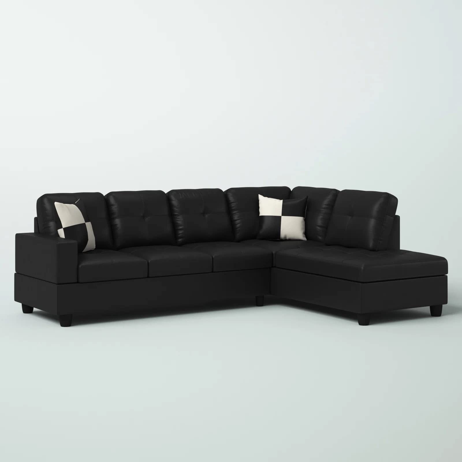 Genesis Sectional Sofa L-Shape-PU Leather, Right Facing