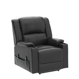 Power Lift Recliner for Elderly, Lift Chair with Heat and Massage，PU Recliner Sofa