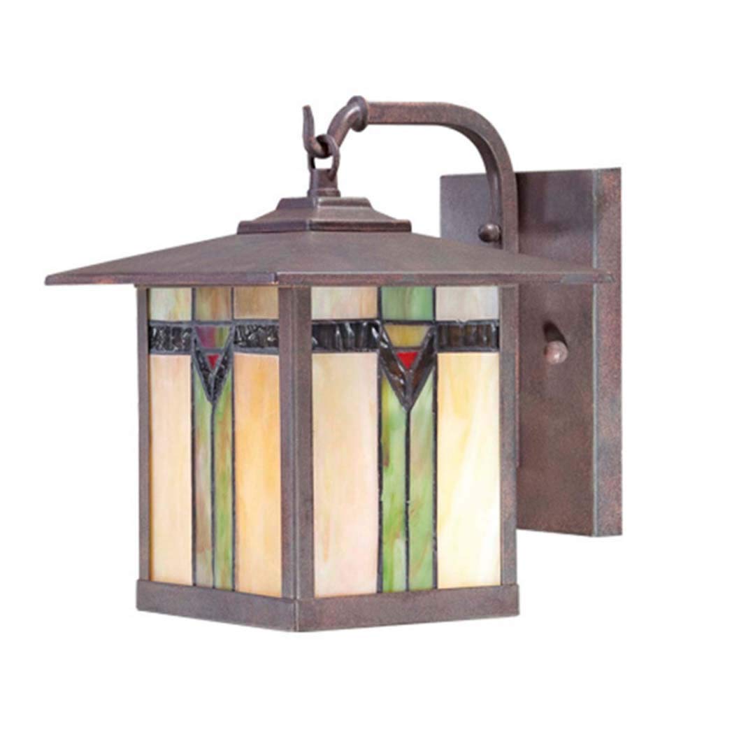 Tiffany Style Outdoor Wall Lights Stained Glass Corridor Wall Lamp Vintage Outdoor