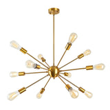 Gold Sputnik Chandeliers, 12 Lights Plating Golden Chandelier Light Fixture for Dining Room,