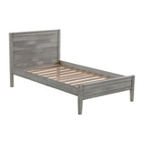 Windsor 3-Piece Set with Panel Twin Bed and 2 Nightstands, Driftwood Gray