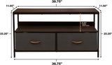 TV Stand Dresser with 2 Drawers - Television Riser Chest with Storage - Bedroom