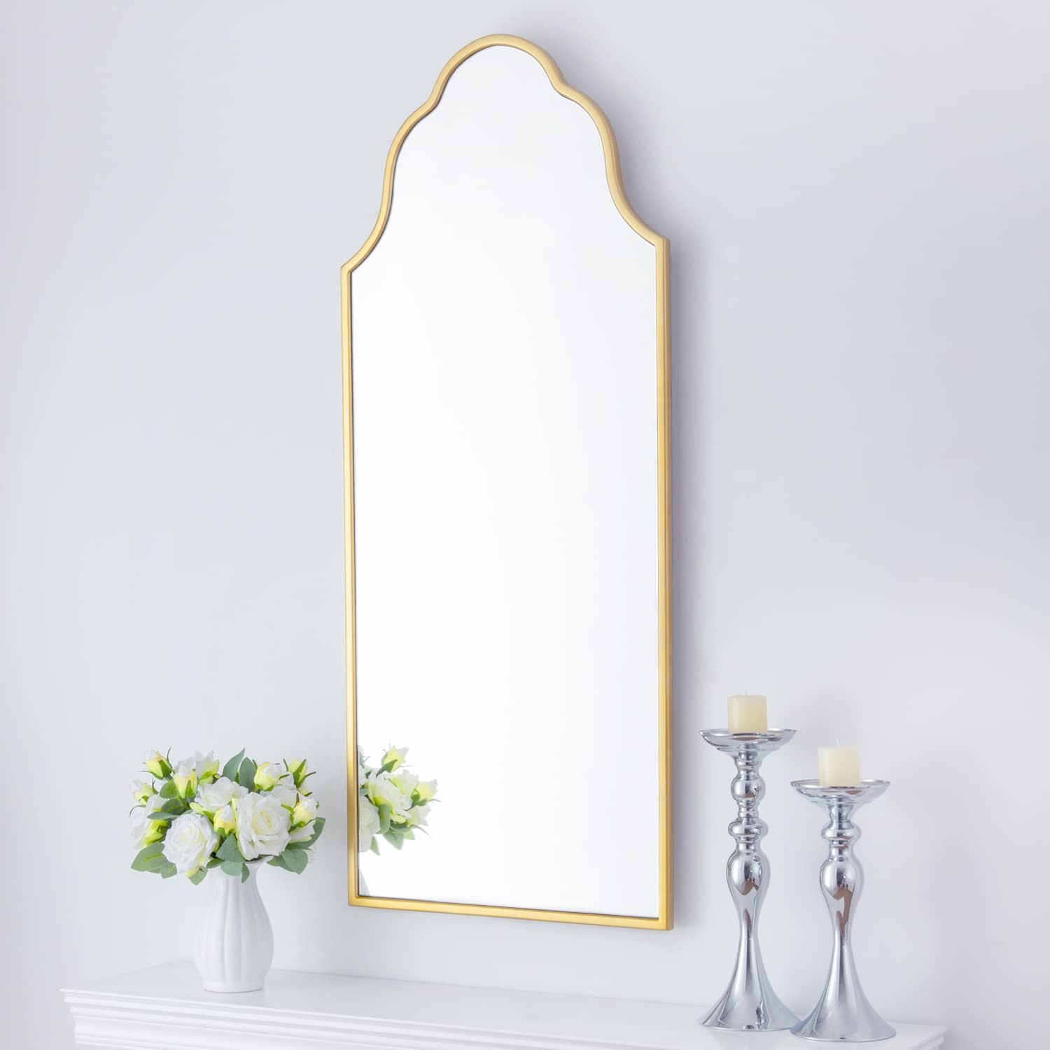 Arch Mirror for Wall Decor, Large Gold Wall Mirror