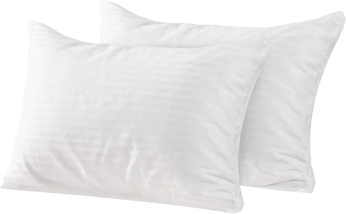 Zippered Pillow Protectors Cover Soft Comfortable Sateen 100% Long Staple Cotton Quiet and Breathable Bed Pillowcase