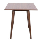 Hatfield Mid-Century Modern Dining Table - Dark Walnut Engineered Wood Kitchen Table