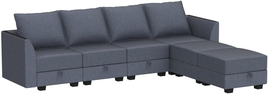 Modular Sectional Sofa U Shaped Sectional Couch with Reversible Chaise Modular Couch