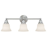 Transitional 3-Light Bathroom Light Satin Nickel