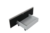 Plush Velvet Upholstered Platform Bed Frame with 2 Big Drawers Trundle for Kids Teens