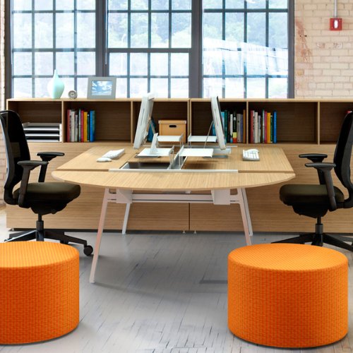 Mesh Back Reply Chair with Meadow Fabric Seat