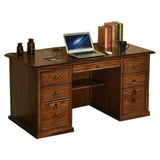 Solid Wood Oak Deluxe Executive Flat Top Desk 60wx29dx30h with Drawers