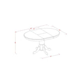 PONA7-SBR-C 7 Piece Modern Dining Table Set Consist of an Oval Wooden