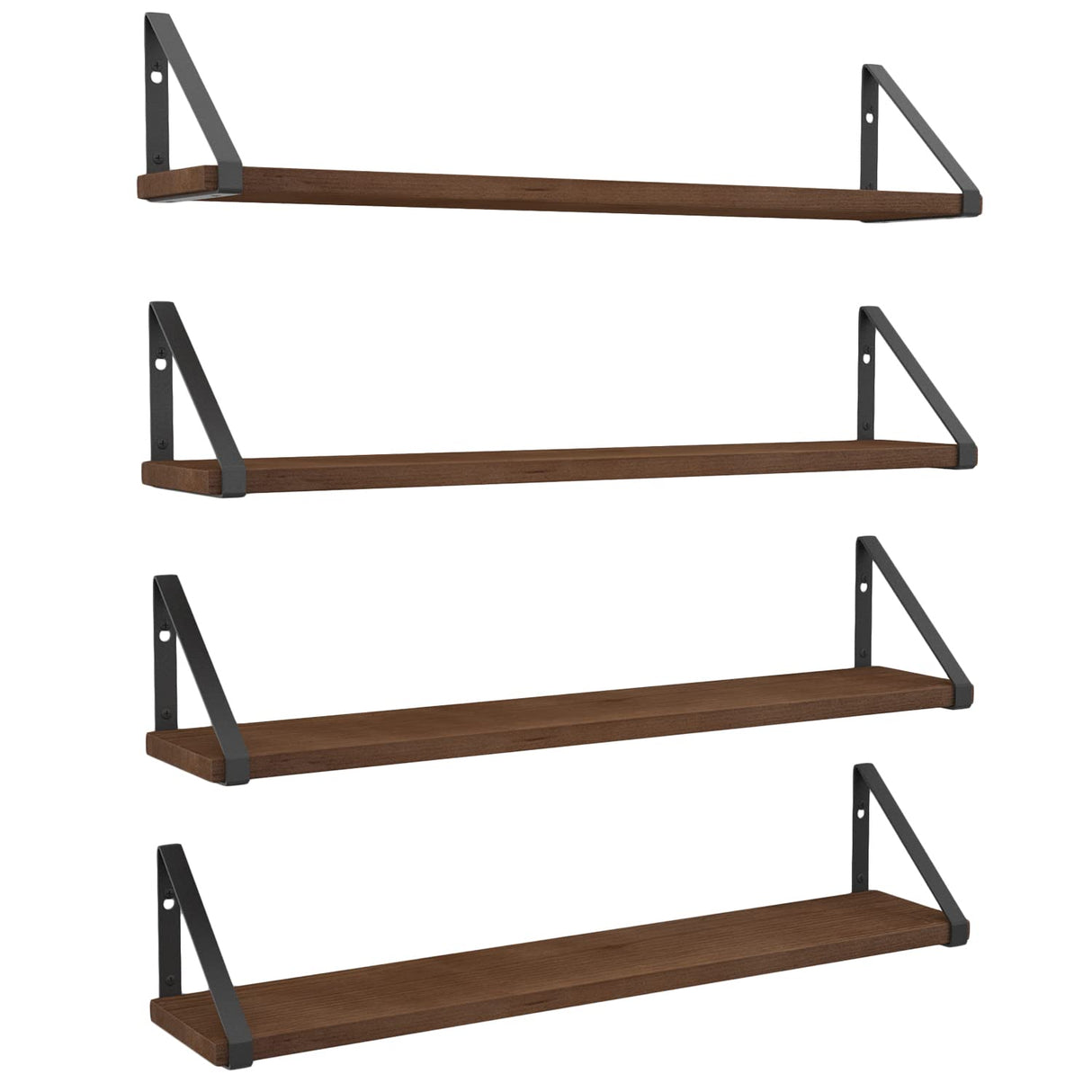 Ponza Floating Shelves for Wall, 24" Rustic Wood Wall Shelves for Bedroom Decor