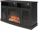 Barrow Creek Fireplace Console with Glass Doors for TVs up to 60", Espresso