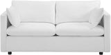 Activate Contemporary Modern Fabric Upholstered Apartment Sofa Couch In Light Gray