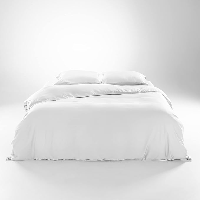 Luxury 100% Lyocell Eucalyptus Duvet Cover Set King Size, Tencel 3PC Vegan Bedding Set
