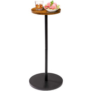 Small Drink Table For Small Spaces Pedestal Side Table Martini Table Cocktail Table