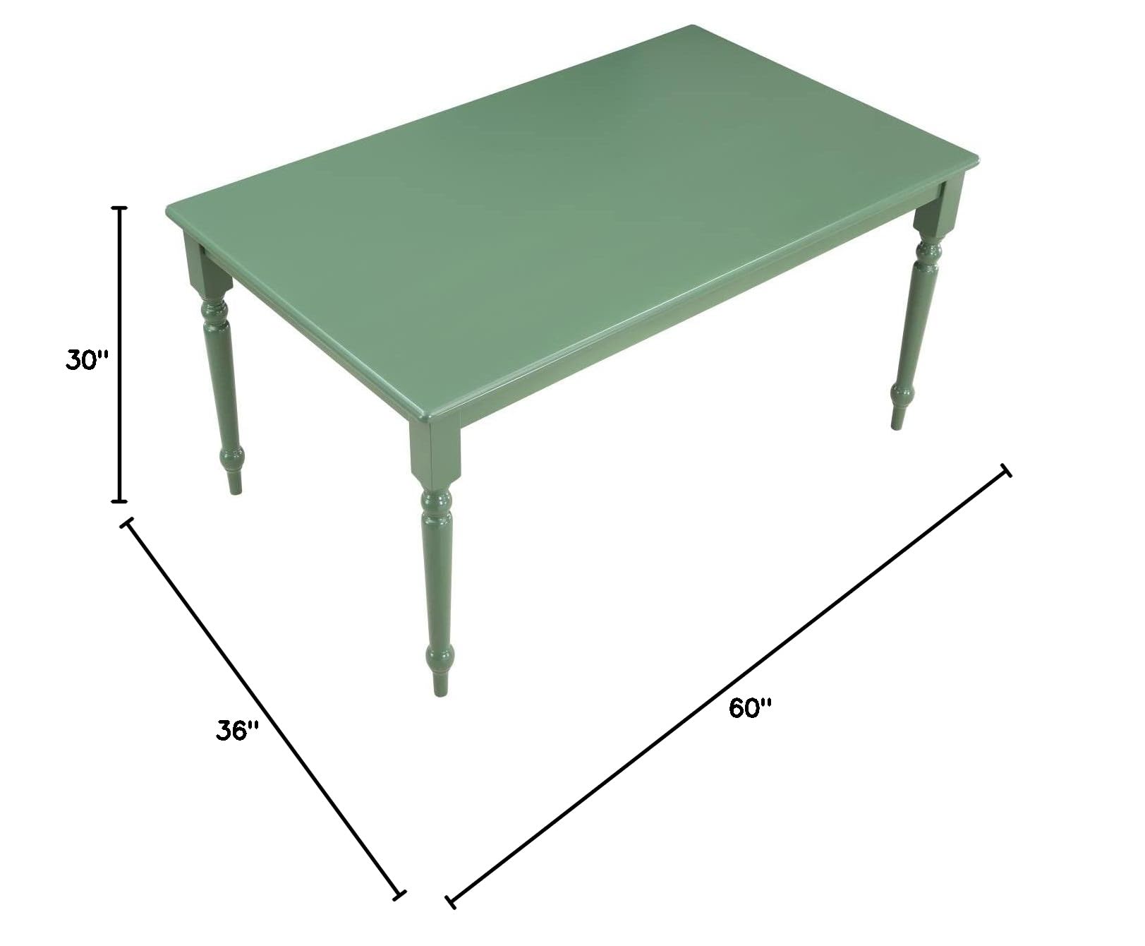 Carolina Rectangular Dining Table - Equestrian Green