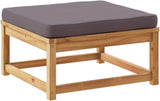 vidaXL Patio Lounge Set 8 Piece Acacia Wood with Cushions for Garden/Patio, Dark Gray