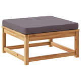 vidaXL Patio Lounge Set 8 Piece Acacia Wood with Cushions for Garden/Patio, Dark Gray