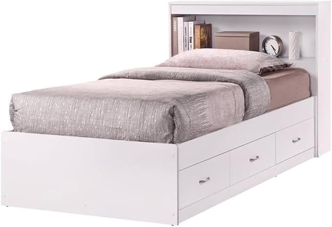 Bed with 3 Drawers in Mahogany