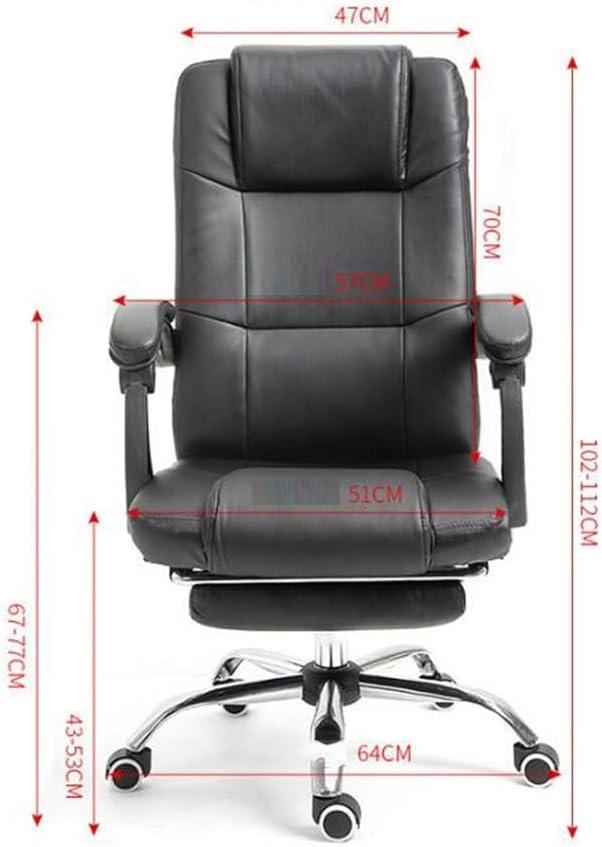 Executive Chair with Footrest Reclining Leather Chair,High Back Ergonomic Home