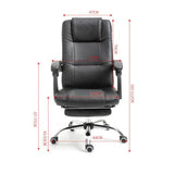 Executive Chair with Footrest Reclining Leather Chair,High Back Ergonomic Home