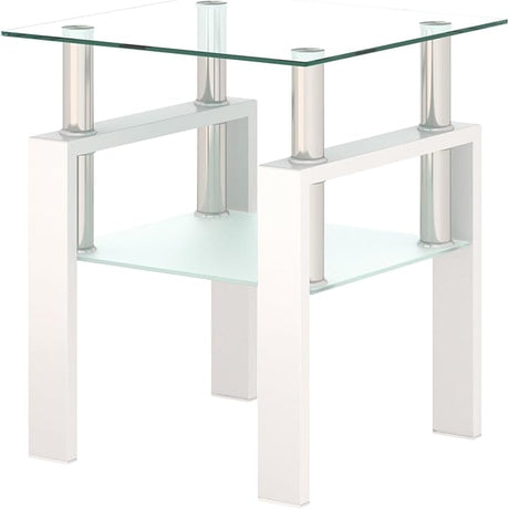 Modern Tempered Glass Coffee Table Set - 3 Piece Living Room Table Set - Sleek Design