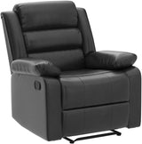 Manual Recliner Chair, Breathable PU Leather Reclining Chair, Extra Wide Recliners