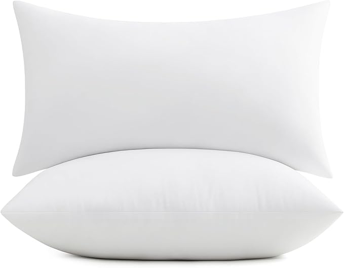 18x18 Pillow Inserts, Fluffy Soft Square Form Sham Stuffer Set of 2, Decorative Throw Pillows