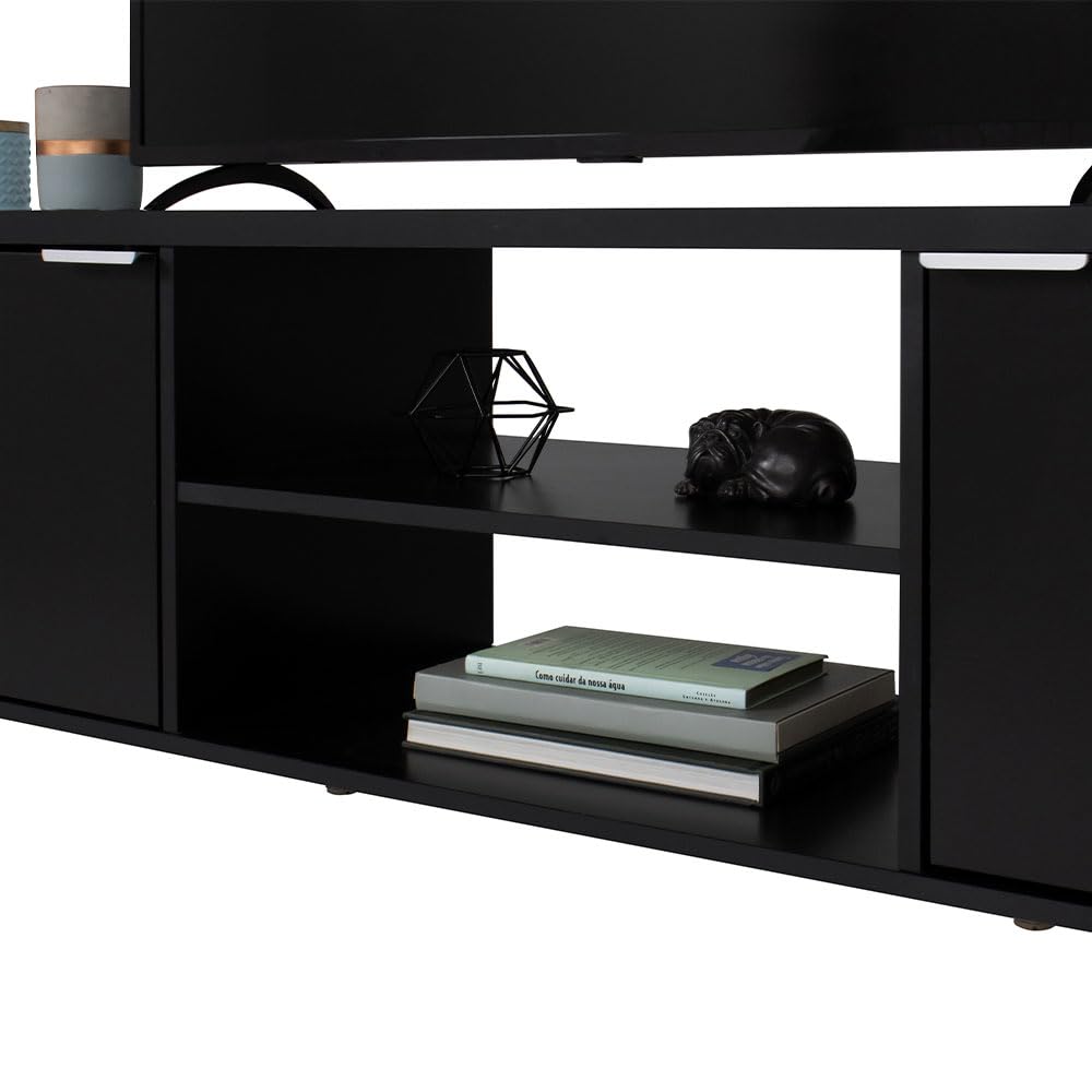 Large Media Console with Cable Management for 65, 75 Inch Media Storage Gaming Living