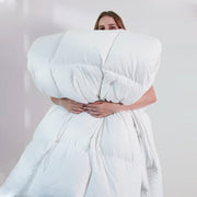 Feather Down Comforter King Size, All-Season Fluffy Duvet Insert