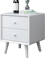 Creative Bedside Table Bedroom Drawer Style Storage Cabinet 2 Layers Solid Wood