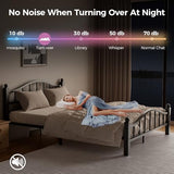 Queen Bed Frame with Headboard - Heavy Duty Metal Platform with Storage