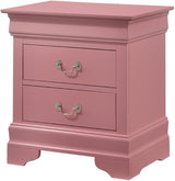 Louis Phillipe 2 Drawer Nightstand in Cherry