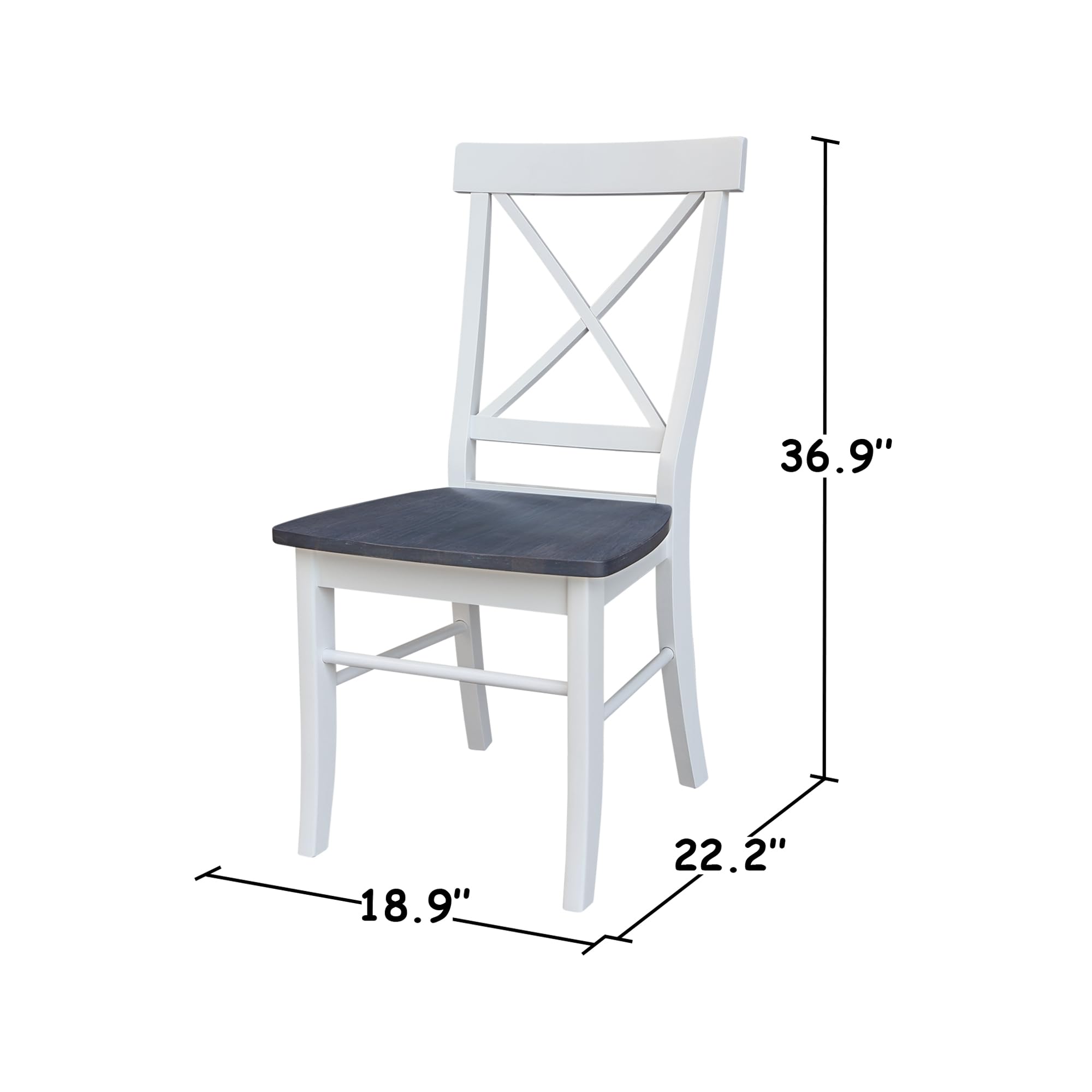 K05-42DP-C613-4 Dining table with Chairs, Onesize, White/heather gray