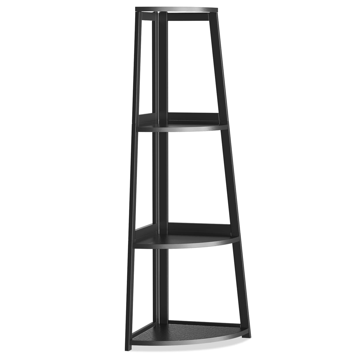 ModiCorner 4-Tier Black Corner Ladder Shelf