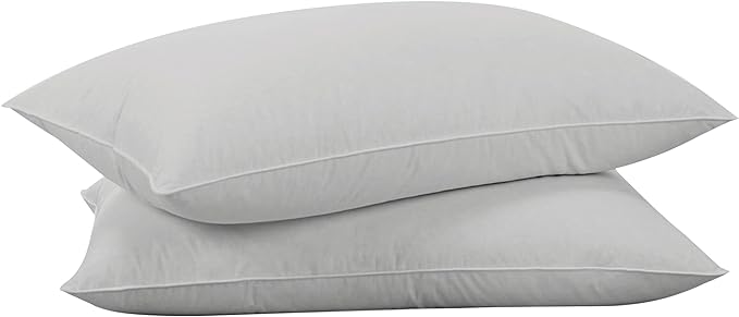 Goose Feathers and Down White Pillows with 100% Cotton Cover, Bed Sleeping Hotel