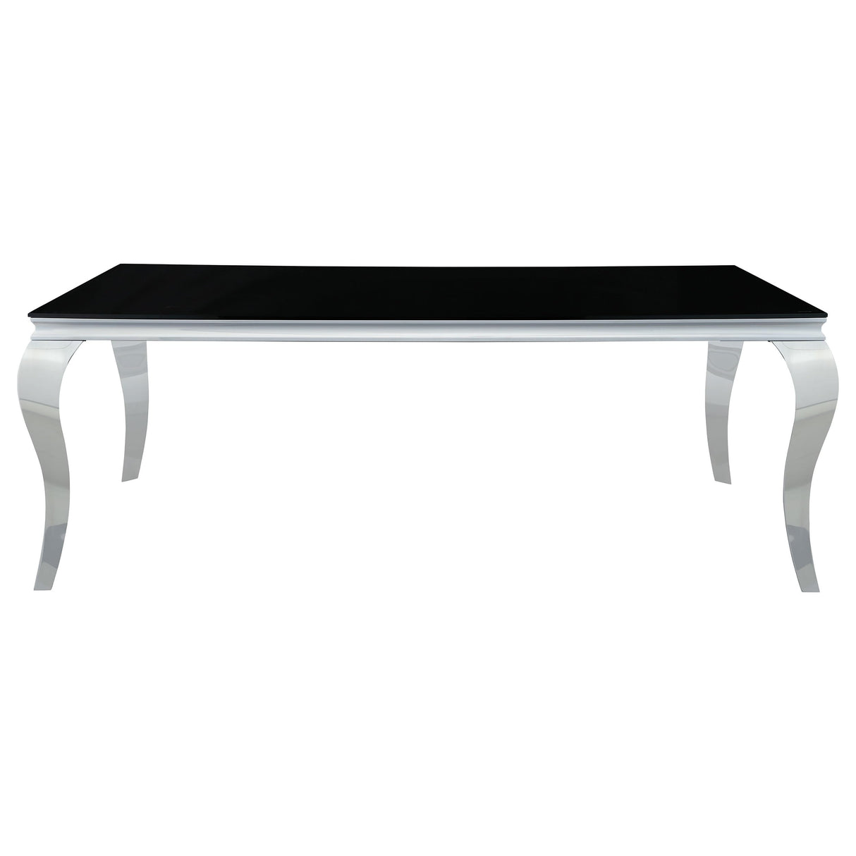 Carone Rectangular 81-inch Glass Top Dining Table Black